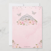 プリンセスクラウンキンセアニラピンクフローラ蝶 招待状 (裏面)