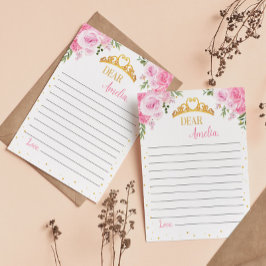 プリンセスクラウンタイムカプセルノートメッセージカード サンキューカード