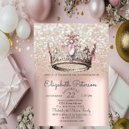 プリンセスクラウンバラ金ゴールド《写真》ぼけ味18誕生日 招待状