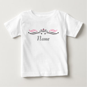 プリンセスクラウンパーソナライズされたベビーシャツ(ロゴ付き) ベビーTシャツ