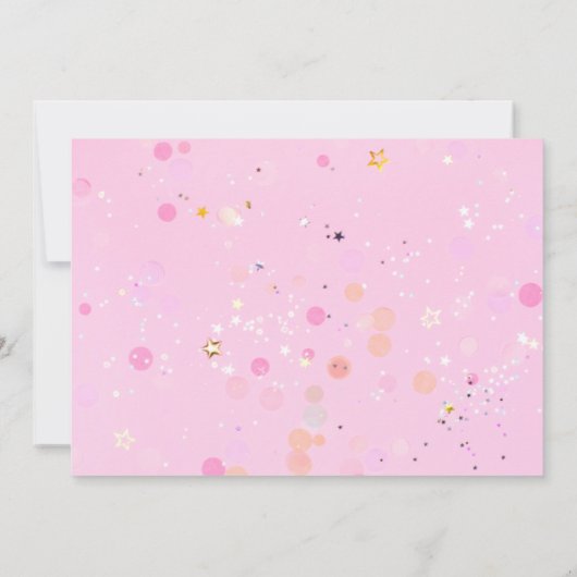 プリンセスクラウンピンク写真サンキューカード 招待状 (裏面)