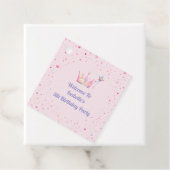 プリンセスクラウンピンク小さな女の子第5誕生日 フェイバータグ (インサイチュ)