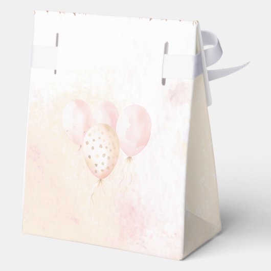 プリンセスクラウンピンク金ゴールドガール誕生日ラージテント フェイバーボックス (裏面)