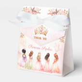 プリンセスクラウンピンク金ゴールドフローラガール誕生日テント フェイバーボックス (正面サイド)