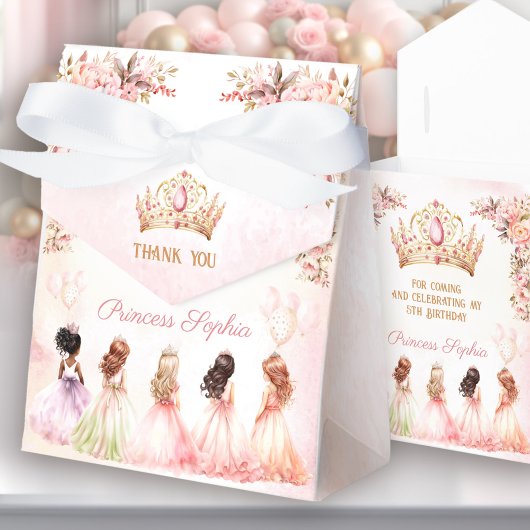 プリンセスクラウンピンク金ゴールドフローラガール誕生日テント フェイバーボックス