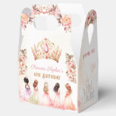プリンセスクラウンピンク金ゴールドフローラガール誕生日 フェイバーボックス (オープン)