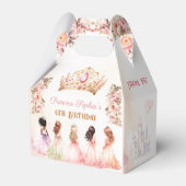 プリンセスクラウンピンク金ゴールドフローラガール誕生日 フェイバーボックス (正面サイド)