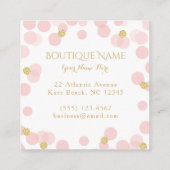 プリンセスクラウンピンク金ゴールドブティックビジネスカード エンクロージャーカード (裏面)