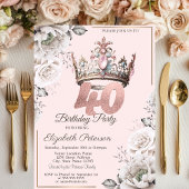 プリンセスクラウンフローラ40th誕生日パーティー 招待状