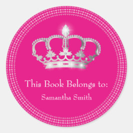 プリンセスクラウンブックラベル ラウンドシール