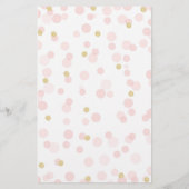 プリンセスクラウンベビーシャワー価格ゲームピンク&金ゴールド チラシ (裏面)