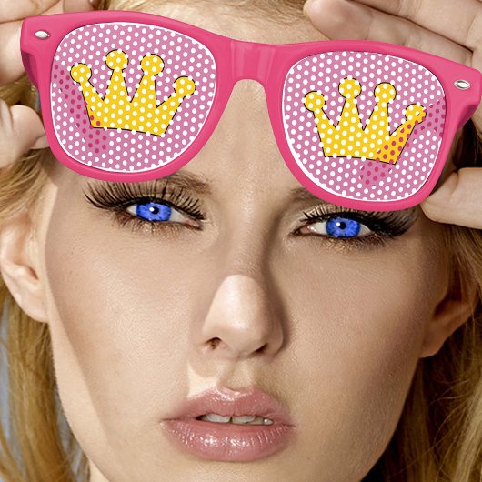 プリンセスクラウンレトロシェード/おもしろいパーティーサングラス レトロサングラス