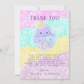 プリンセスクラゲ赤ちゃんシャワーサンキューカード サンキューカード (正面)