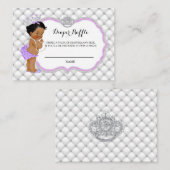 プリンセスグリッターダイヤモンドおむつラッフルチケット エンクロージャーカード (正面/裏面)