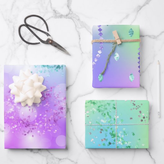 プリンセスグリッター ラッピングペーパーシート (正面)