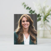 プリンセスケイト緑の白スタイル ポストカード (スタンド正面)