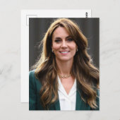 プリンセスケイト緑の白スタイル ポストカード (正面/裏面)