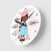 プリンセスシスター・アフリカ・アメリカン ラウンド壁時計 (傾斜)