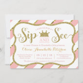 プリンセスシップとシーベイビーシャワー招待状 招待状 (正面)