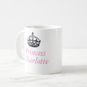 プリンセスシャーロットおよびイギリスの王冠 コーヒーマグカップ (正面左)