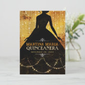 プリンセスシルエットアーバン金ゴールドブデイキンセアニェラ 招待状 (スタンド正面)