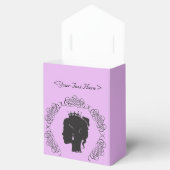 プリンセスシルエッパーソナライズされたトピンク塗りボックス フェイバーボックス (オープン)