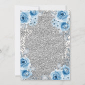 プリンセスシルバーアンドブルーバラミクリン 招待状 (裏面)