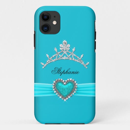 プリンセスシルバーティアラティールビジュー付きiPhone 5 カバー (裏面)