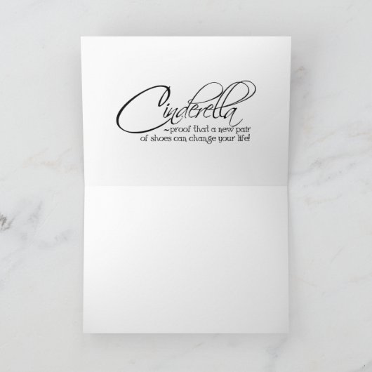 プリンセスシンデレラのヒョウの赤い靴の引用文カード カード (内部)