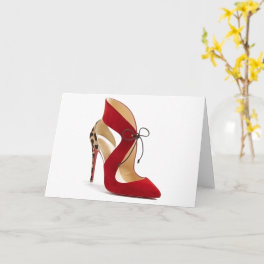 プリンセスシンデレラのヒョウの赤い靴の引用文カード カード (黄色い花)