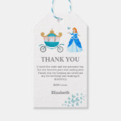 プリンセスシンデレラバースデーパーティーデコレーション ギフトタグ (正面)