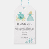 プリンセスシンデレラバースデーパーティーデコレーション ギフトタグ (正面)