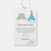 プリンセスシンデレラバースデーパーティーデコレーション ギフトタグ (正面)