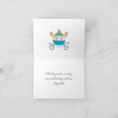 プリンセスシンデレラバースデーパーティーデコレーション サンキューカード (内部)