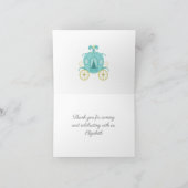 プリンセスシンデレラバースデーパーティーデコレーション サンキューカード (内部)