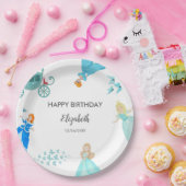 プリンセスシンデレラバースデーパーティーデコレーション ペーパープレート (パーティー)