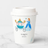 プリンセスシンデレラバースデーパーティーデコレーション 紙コップ (裏面)