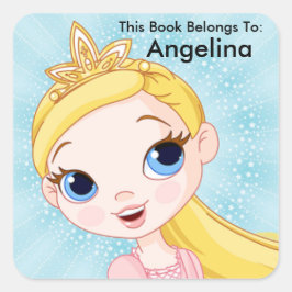 プリンセスシール、この本は、本のラベルに属する スクエアシール