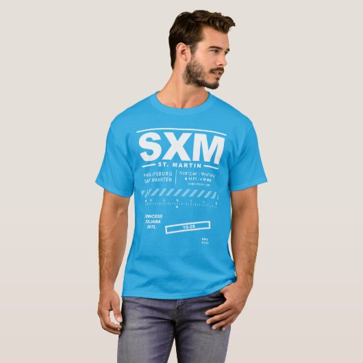 プリンセスジュリア国際的ナエアポートSXM Tシャツ (正面フル)