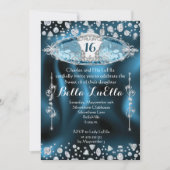 プリンセススウィート16きらきら光るパーティの招待状 招待状 (正面)