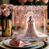 プリンセススウィート16バースデーパーティー赤面ピンク 招待状