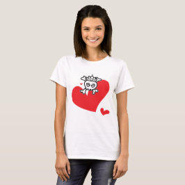 プリンセススカルとビッグハート Tシャツ