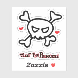 プリンセススカル&クロスボーン シール