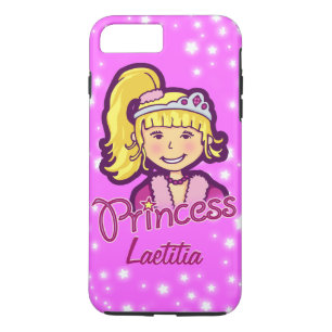 プリンセススター薄紫ピンクアイフォンケースに名前の女の子 iPhone 8 PLUS/7 PLUSケース