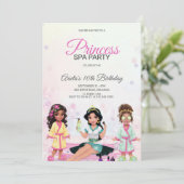 プリンセススパパーティーの誕生日招待状 招待状 (スタンド正面)