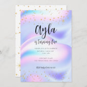 プリンセススパークルス5th誕生日招待状 招待状 (正面/裏面)