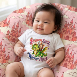 プリンセススピリットウォリアーハートドラゴンとネズミ ベビーボディスーツ