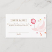 プリンセススワンバルーンおむつラッフルベビーシャワー エンクロージャーカード (正面)