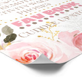 プリンセススワンファースト誕生日マイルストーンボード ポスター (角)