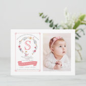 プリンセススワンフラワーリース誕生のお知らせ 案内状 (スタンド正面)